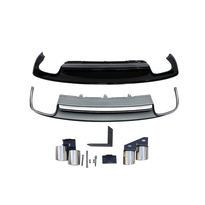 2008-2012 For Audi A4 S4 B8 Rear Diffuser With Tailpipe