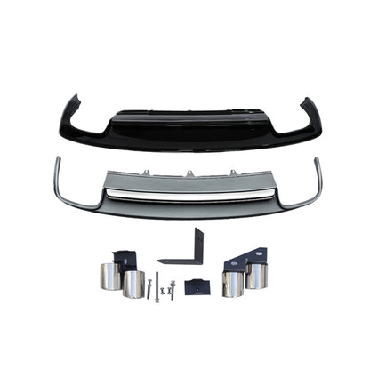 2008-2012 For Audi A4 S4 B8 Rear Diffuser With Tailpipe