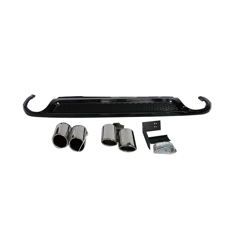 2008-2012 For Audi A4 S4 B8 Rear Diffuser With Tailpipe