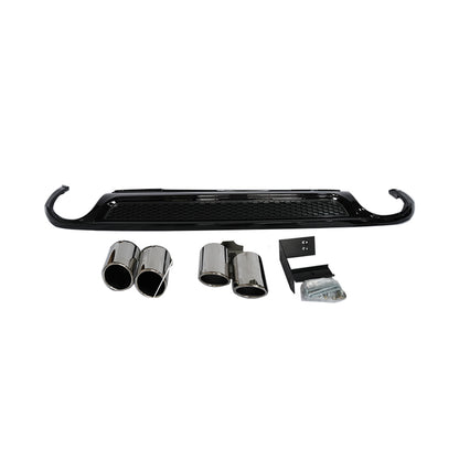 2008-2012 For Audi A4 S4 B8 Rear Diffuser With Tailpipe