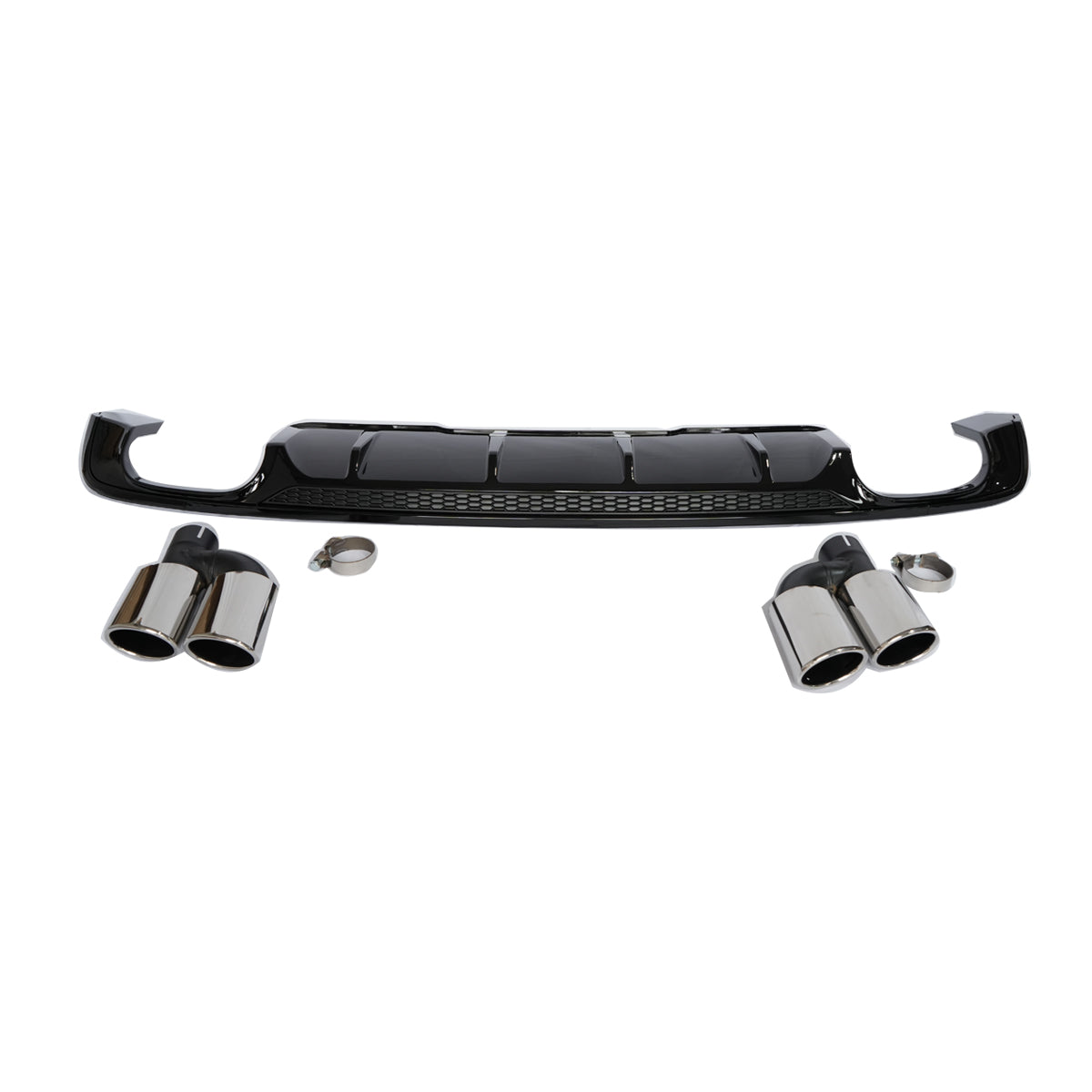 2017-2019 For Audi A4 S4 B9 Diffuser With Tailpipe