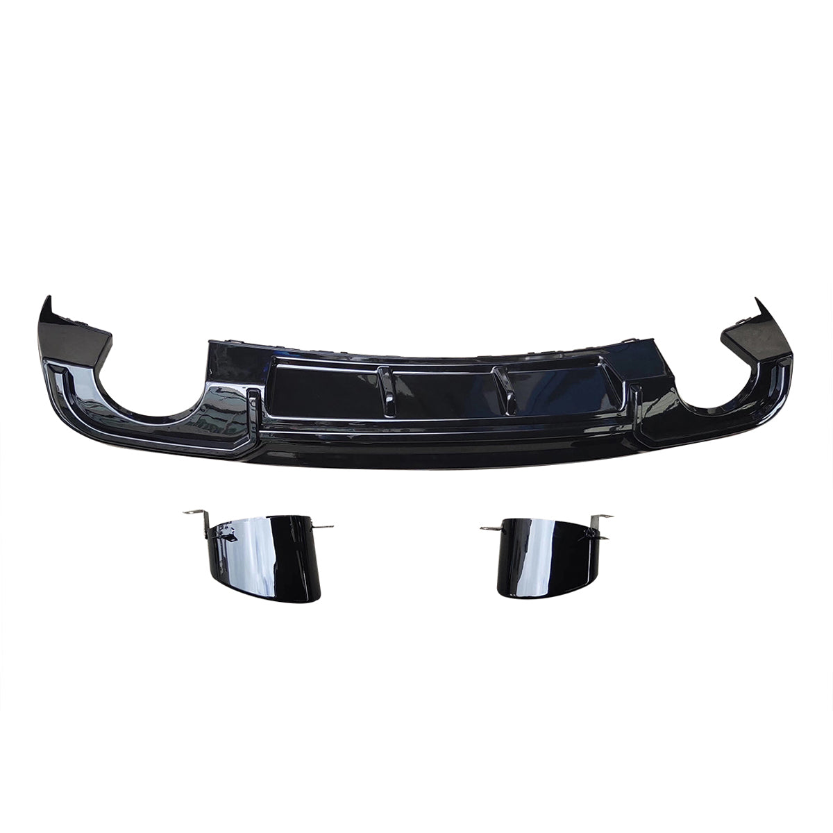 2017-2019 For Audi A3 S3 8V.5 Non S-line rear diffuser and large dual ...
