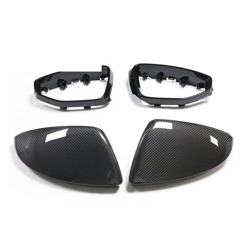 2019+ For Audi A7 S7 RS7 C8 Carbon Fiber Mirror Caps