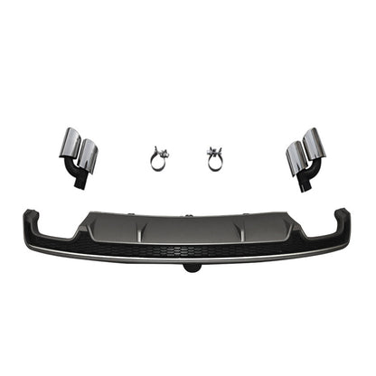 2016-2018 For Audi A7 S7 C7.5 Rear Diffuser With Tailpipe