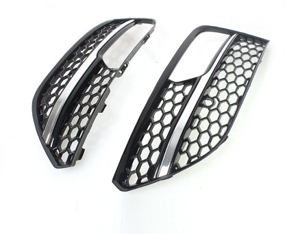 2013-2016 For Audi A3 S3 8V  Front Bumper Down Grille Honeycomb Style Fog Light Grilles