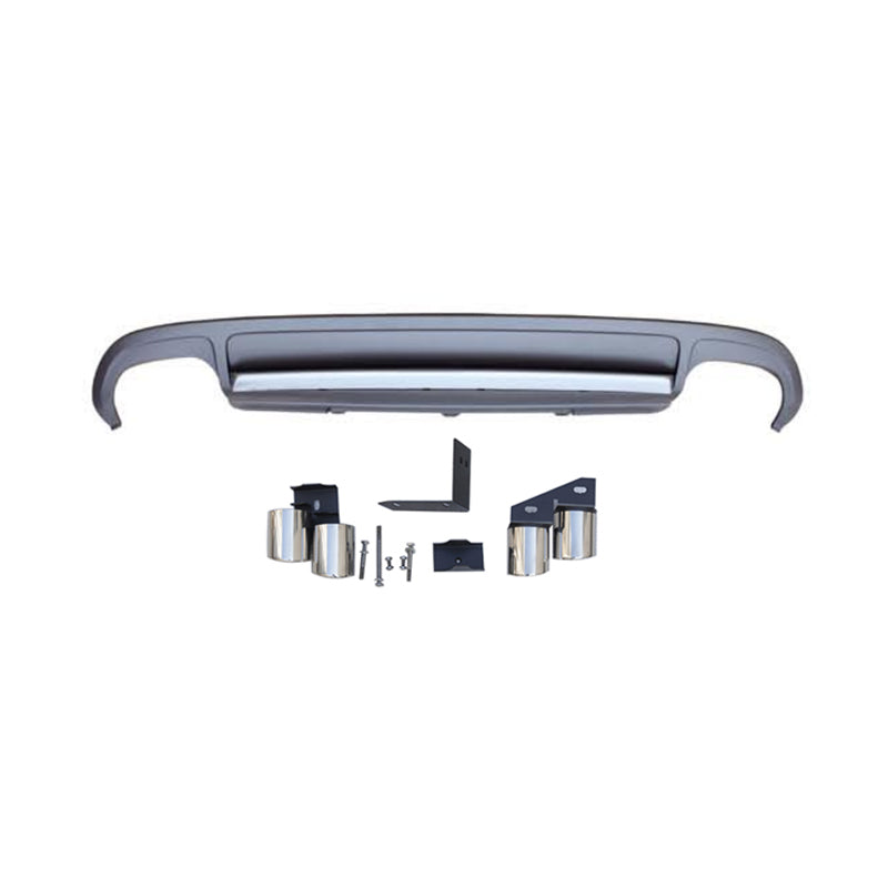 2008-2012 For Audi A4 S4 B8 Rear Diffuser With Tailpipe