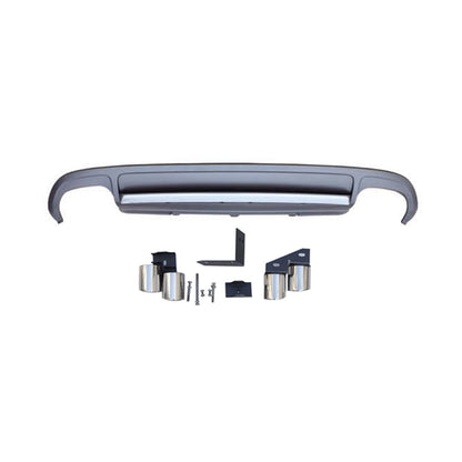 2008-2012 For Audi A4 S4 B8 Rear Diffuser With Tailpipe
