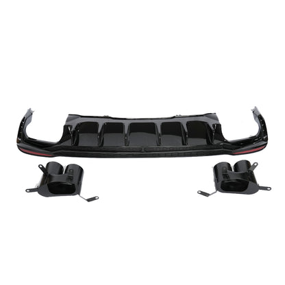 2020-2024 For Audi A4 S4 B9.5 Audi S4 Style A4 Diffuser With Tailpipe