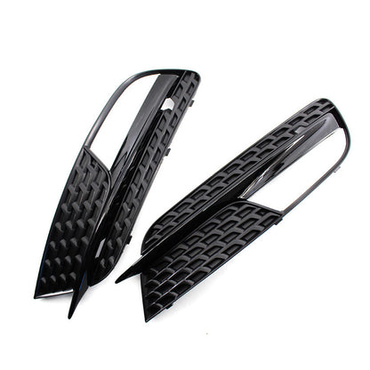 2012-2016 For Audi A5 S5 B8.5 Front Bumper Down Grille Honeycomb Style Fog Light Grilles