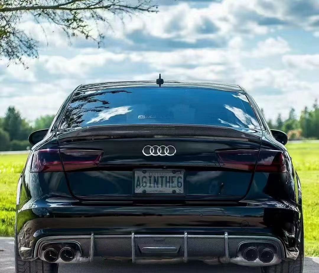 2012-2015 For Audi A6 C7 Ducktail Style Carbon Fiber Trunk Spoiler For Audi A6 S6