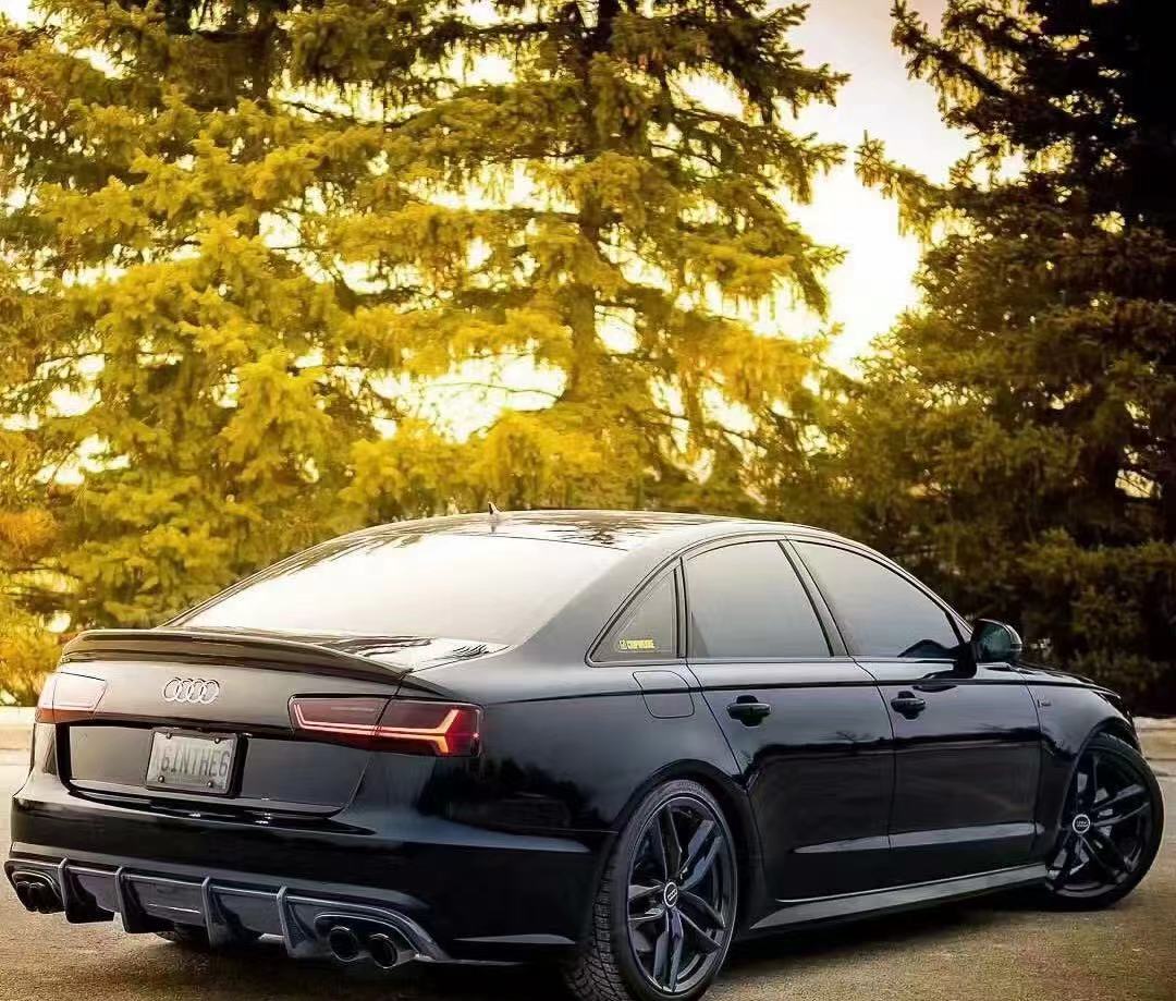 2012-2015 For Audi A6 C7 Ducktail Style Carbon Fiber Trunk Spoiler For Audi A6 S6