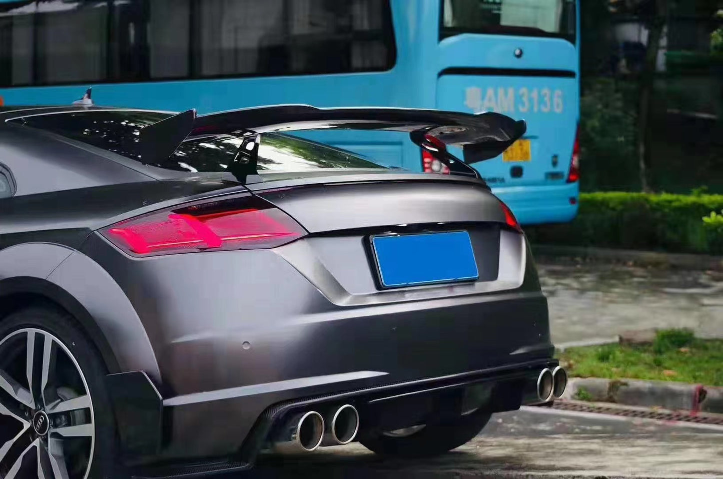 2015-2019 For Audi TTRS TTS TT MK3 FV Carbon Fiber Rear Diffuser