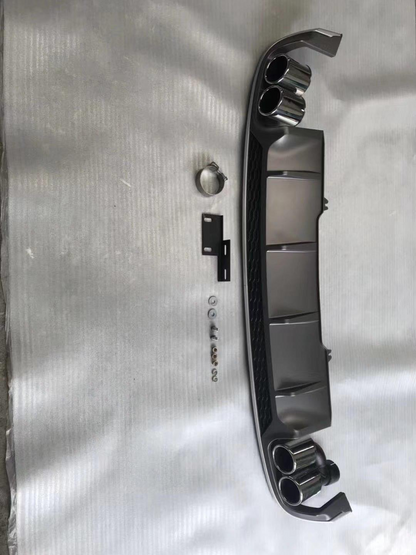 2017-2019 For Audi A4 S4 B9 Diffuser With Tailpipe