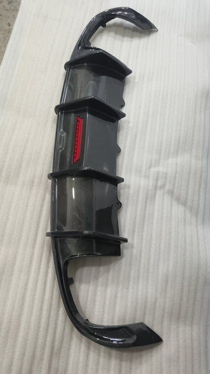 2009-2011 For Audi A5 S5 B8 2 Door Coupe Carbon Fiber Diffuser With Tailpipe
