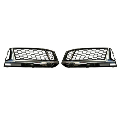2017-2019 For Audi A4 S4 B9 Front Bumper Down Grille Honeycomb Style S line Fog Light Grilles