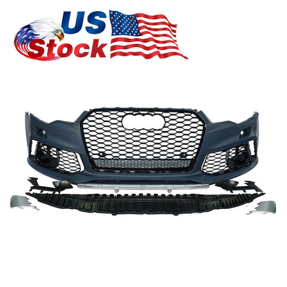 2012-2015 For A6/S6 C7 Body Kits C7 To C7.5 Bumper With Honeycomb Grille Front Lip