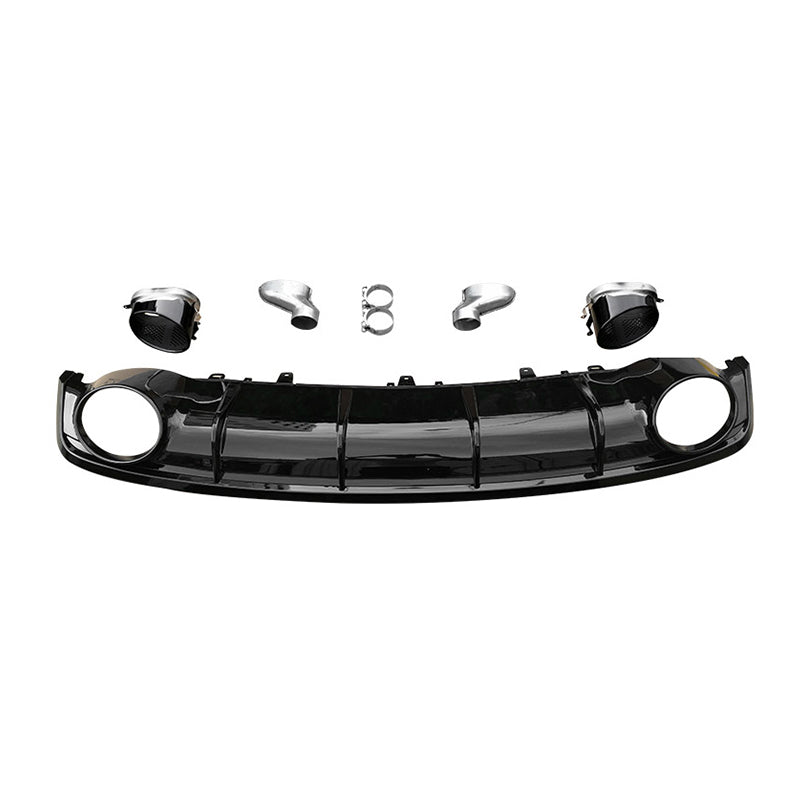 2012-2015 For Audi A6 S6 C7 Audi RS6 Style Rear Diffuser With Tailpipe