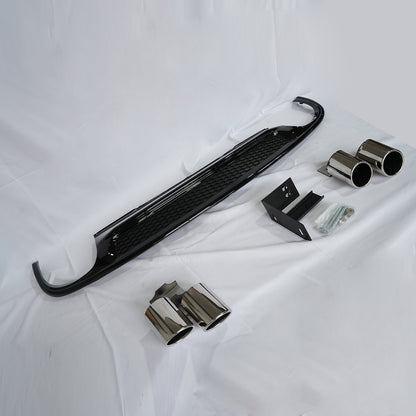 2013-2016 For Audi A4 S4 B8.5 S line diffuser with tailpipe