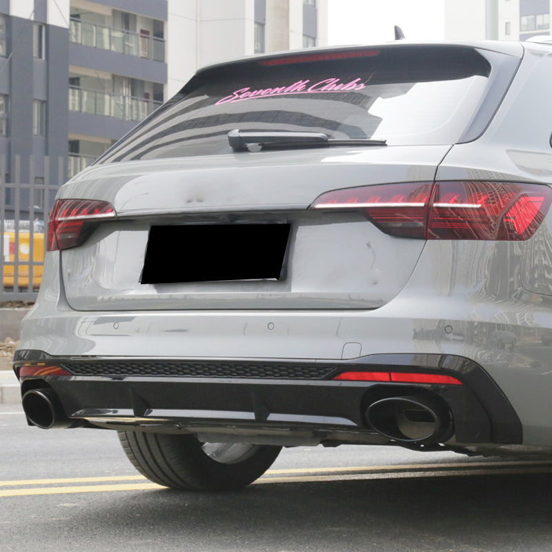 2020-2024 For Audi A4 S4 B9.5 Audi RS4 Style A4 Diffuser With Large Dual Tailpipe