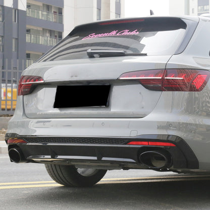2020-2024 For Audi A4 S4 B9.5 Audi RS4 Style A4 Diffuser With Large Dual Tailpipe