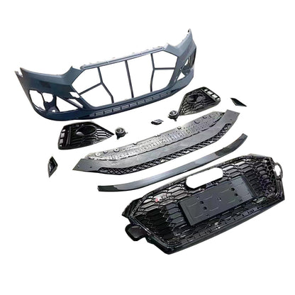 2017-2019 For A5/S5 B9 Upgrade To B9.5 Style Body Kits With ACC Fog Light Grille Honeycomb Grille Front Lip Splitter | RS5 Bumper