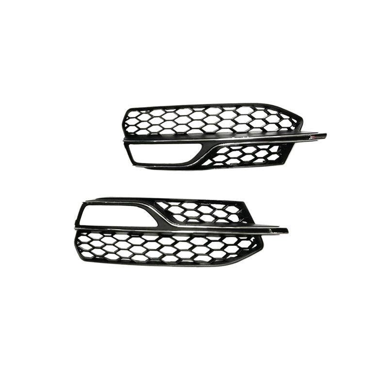 2013-2016 For Audi A3 S3 8V  Front Bumper Down Grille Honeycomb Style Fog Light Grilles