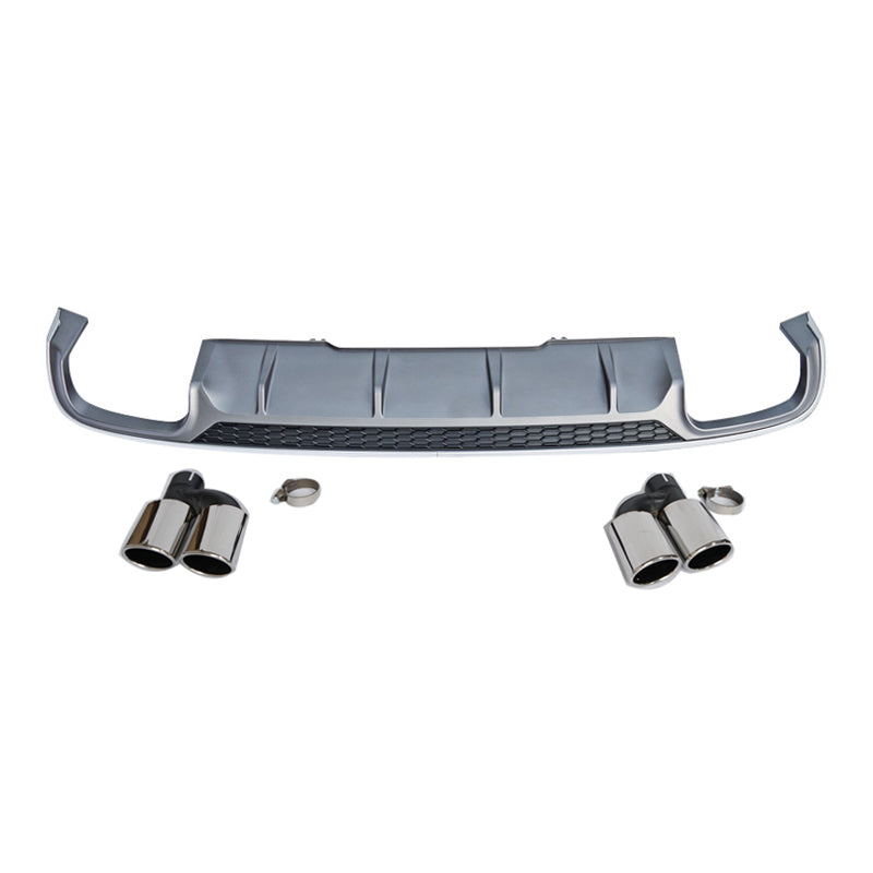 2017-2019 For Audi A4 S4 B9 Diffuser With Tailpipe