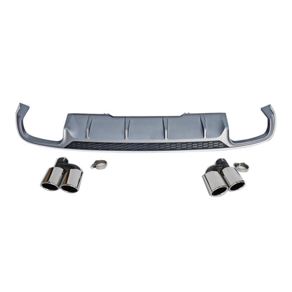 2017-2019 For Audi A4 S4 B9 Diffuser With Tailpipe