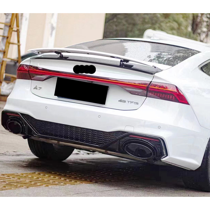 2019-2025 For Audi A7 S7 C8 Audi RS7 S7 Style A7 Rear Diffuser With Tailpipe