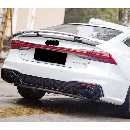 2019-2025 For Audi A7 S7 C8 Audi RS7 S7 Style A7 Rear Diffuser With Tailpipe