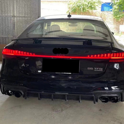 2019-2025 For Audi A7 S7 C8 Audi RS7 S7 Style A7 Rear Diffuser With Tailpipe