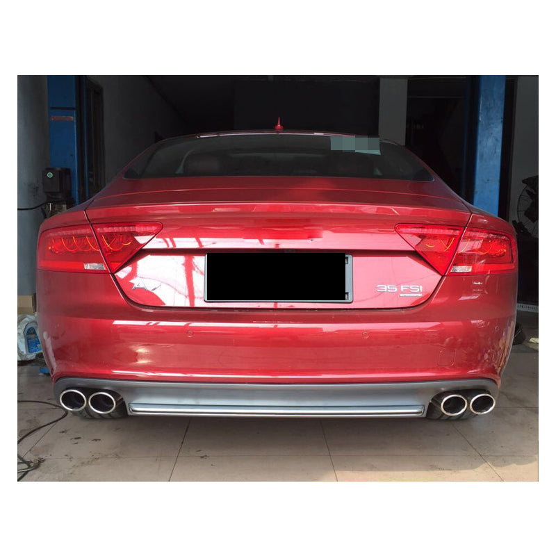 2009-2015 For Audi A7 C7 Non S Line Rear Diffuser With Tailpipe