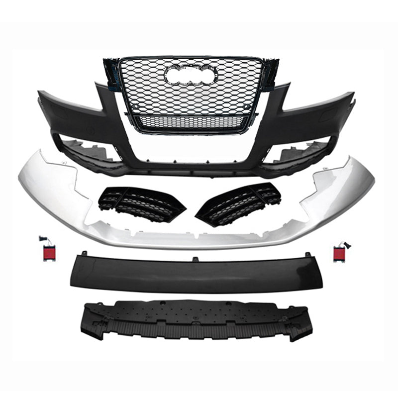 2009-2011 For A5/S5 B8 RS5 Style Bumper With Honeycomb Grille Front Lip