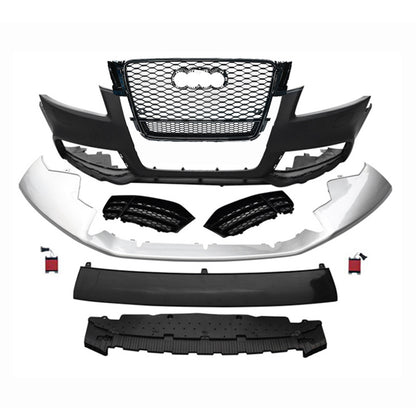 2009-2011 For A5/S5 B8 RS5 Style Bumper With Honeycomb Grille Front Lip