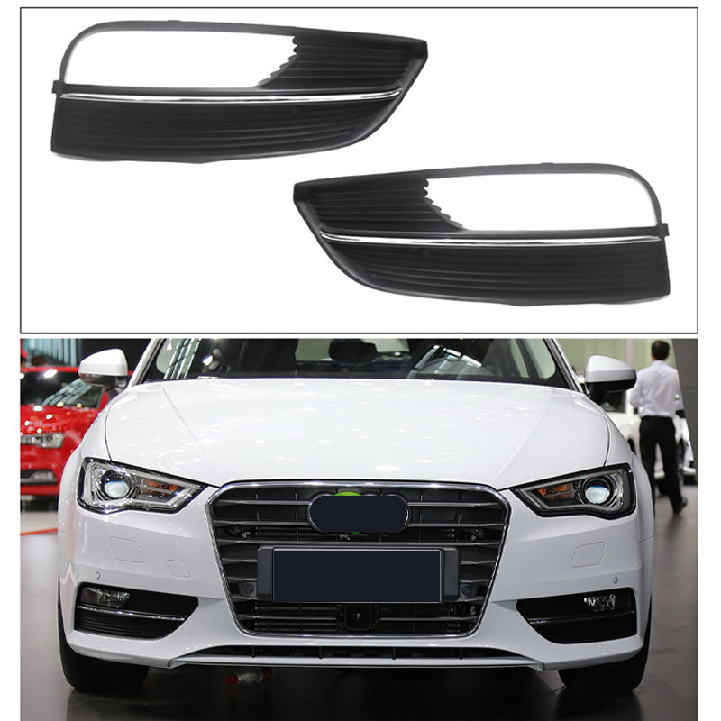 2013-2016 For Audi A3 S3 8V  Front Bumper Down Grille Honeycomb Style Fog Light Grilles