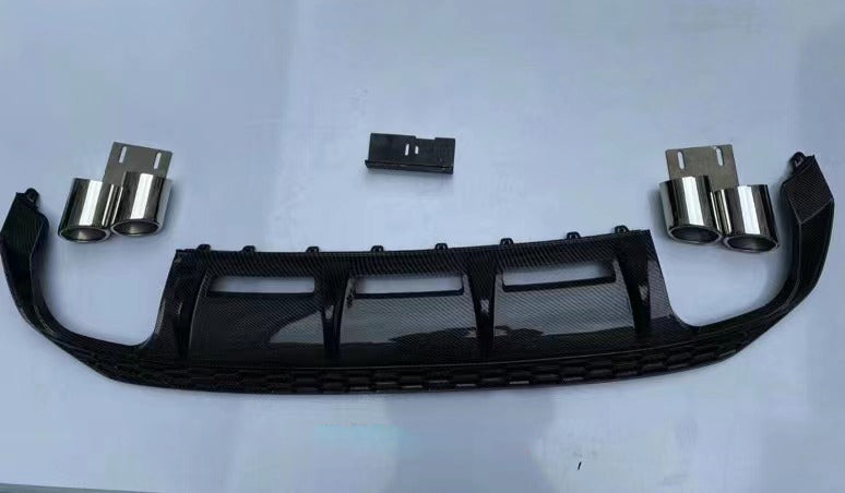 2020-2024 For Audi A3 S3 8Y S line Rear Diffuser With Tailpipe