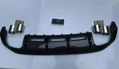 2020-2024 For Audi A3 S3 8Y S line Rear Diffuser With Tailpipe