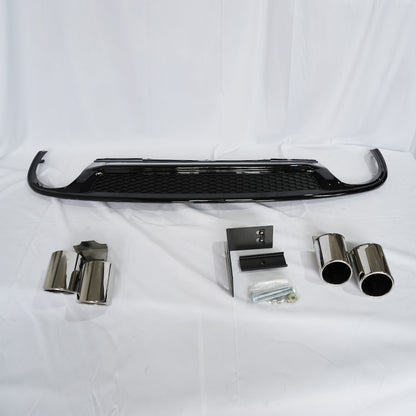 2013-2016 For Audi A4 S4 B8.5 Non S line diffuser with tailpipe