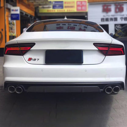 2016-2018 For Audi A7 S7 C7.5 Rear Diffuser With Tailpipe
