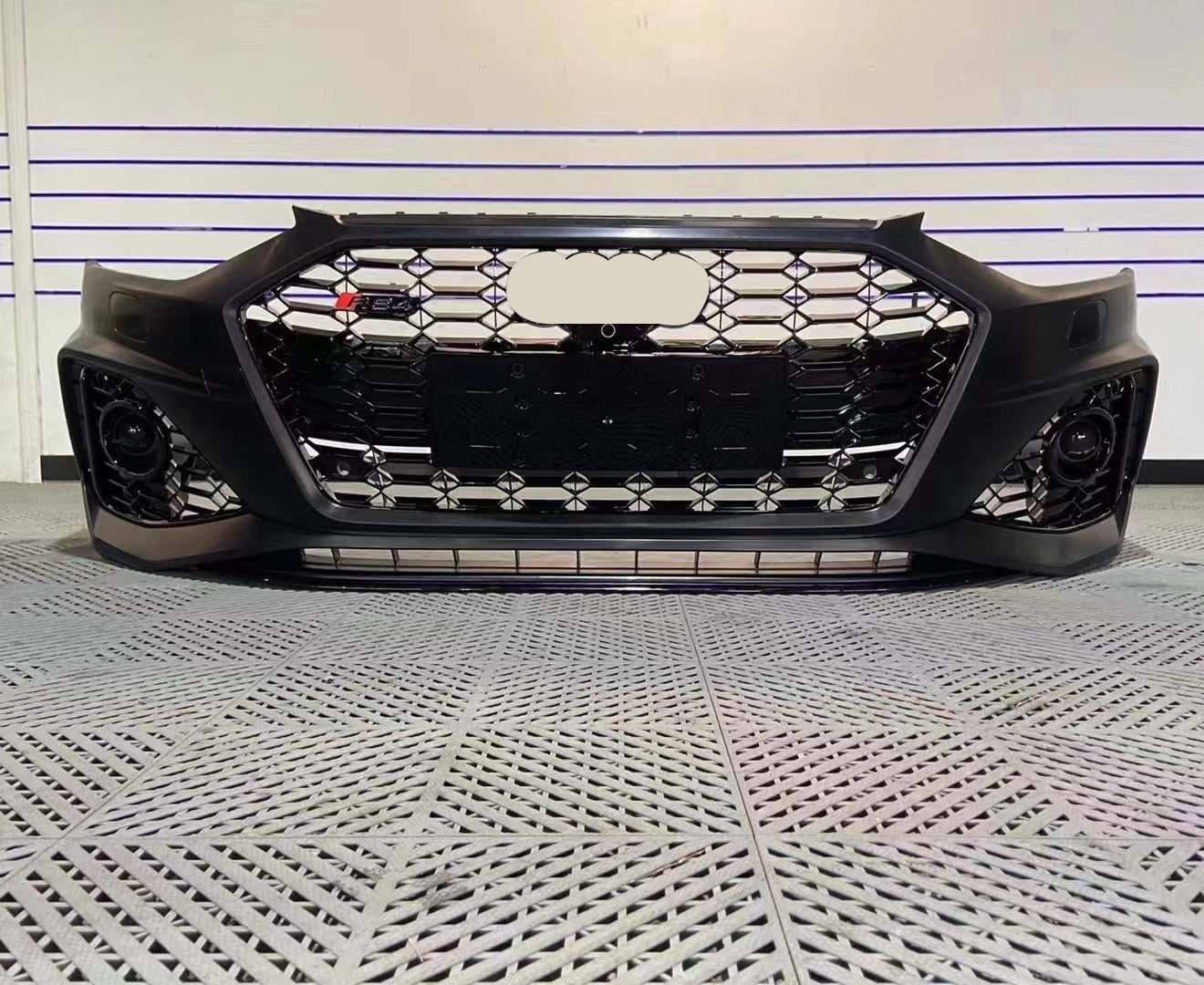 2020-2024 For A4/S4 B9.5 Body Kits With ACC Fog Light Grill Bumper Down Grille Honeycomb Grille Front Lip Splitter | RS4 Front Bumper