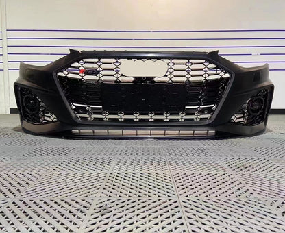 2020-2024 For A4/S4 B9.5 Body Kits With ACC Fog Light Grill Bumper Down Grille Honeycomb Grille Front Lip Splitter | RS4 Front Bumper