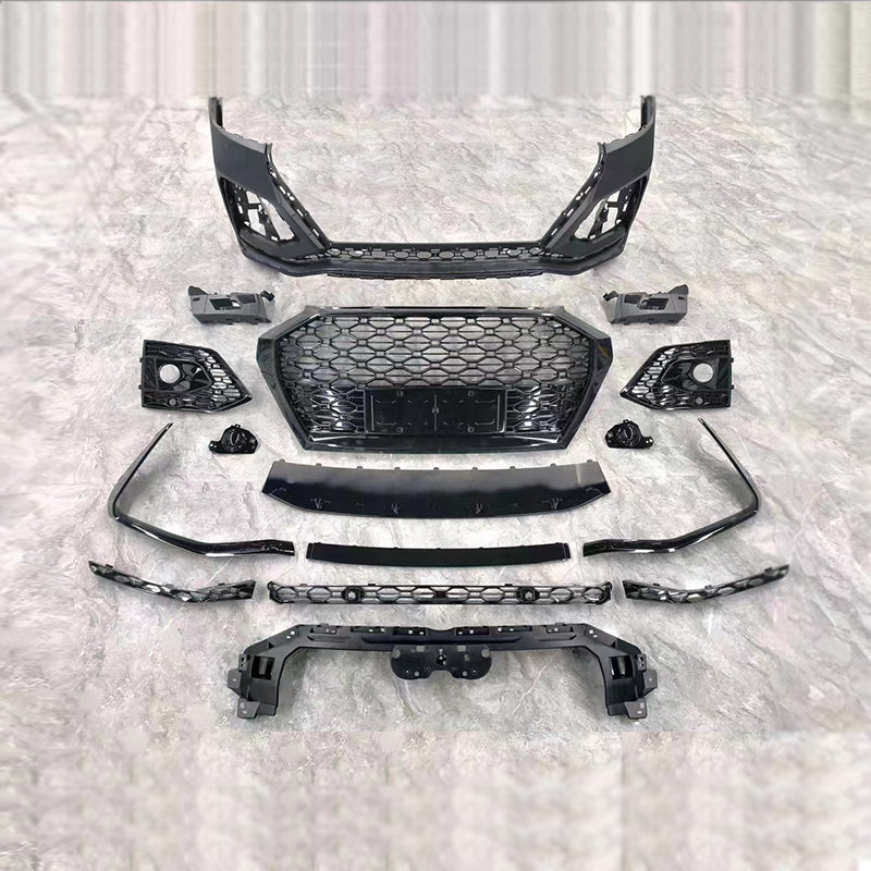 2022-2025 For Audi Q5/SQ5 B9.5 Body Kits Upgrade To RSQ8 Style Front Bumper With Honeycomb Grille