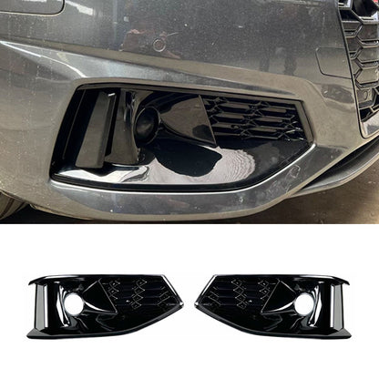 2020-2024 For Audi A4 S4 B9.5 Front Bumper Down Grille Honeycomb Style Non S line Fog Light Grilles