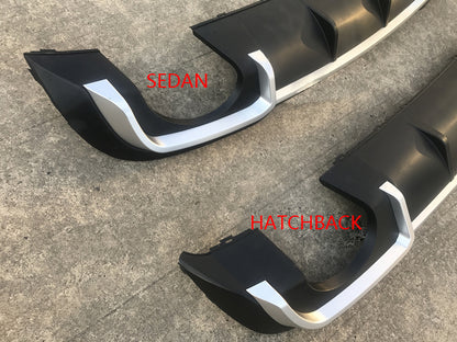 2017-2019 For Audi A3 S3 8V.5 S line rear diffuser and large dual tailpipe