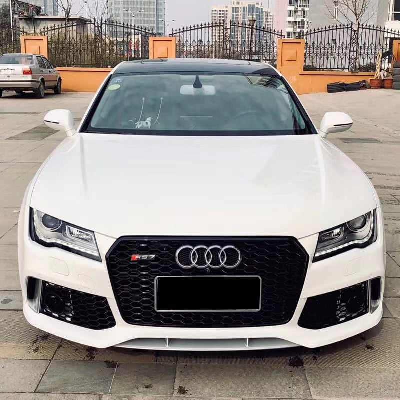 2008-2015 For A7/S7 C7 Upgrade To C7.5 RS7 Style Bumper With Honeycomb Grille