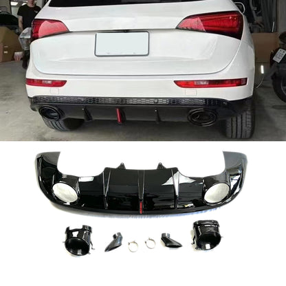 2008-2017 For Audi Q5 SQ5 8R 8R.5/B8 B8.5 RSQ5 Style Non-S line Rear Diffuser With Large Dual Tailpipe