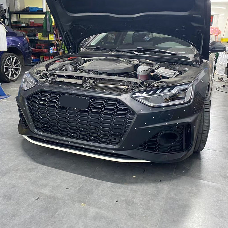 2020-2024 For A4/S4 B9.5 Body Kits With ACC Fog Light Grill Bumper Down Grille Honeycomb Grille Front Lip Splitter | RS4 Front Bumper