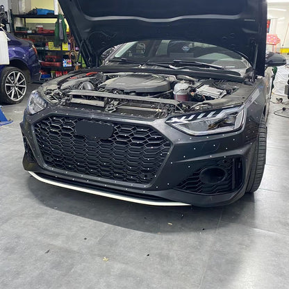 2020-2024 For A4/S4 B9.5 Body Kits With ACC Fog Light Grill Bumper Down Grille Honeycomb Grille Front Lip Splitter | RS4 Front Bumper
