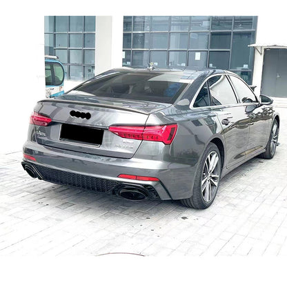 2019-2025 For Audi A6 S6 C8 C8.5 Rear Diffuser With Tailpipe