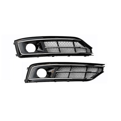 2015-2018 For Audi A8 S8 D4 PA Front Bumper Down Grille Honeycomb Style Non S line Fog Light Grilles